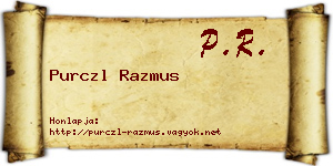 Purczl Razmus névjegykártya
